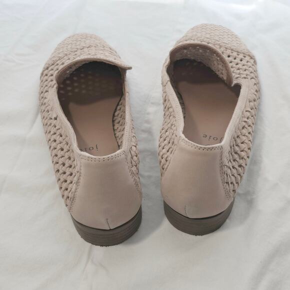 Joie Woven Leather Loafer Flat Open Weave Taupe EUC Size 9 - Picture 7 of 10